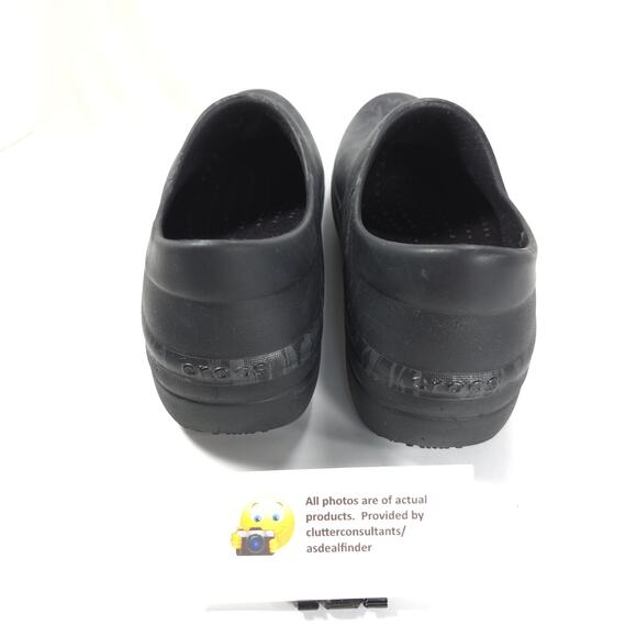 Crocs Casual Non Slip Slip On Mule Clog Womens Size 8 Black Floral Rubber - Picture 3 of 9